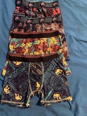 Kids' Navy Dino Graphic Boxer Briefs - 4-Pack